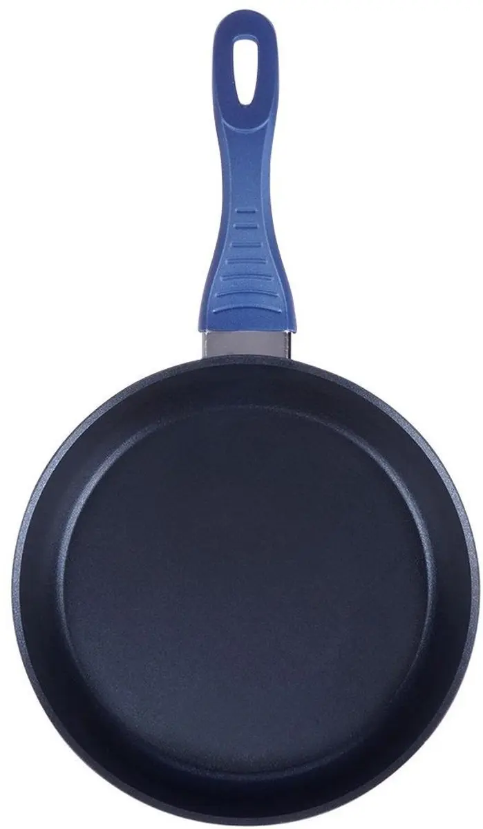 Orion Diamant Serie Roestvrijstalen Koekenpan 24cm - Blauwe Handgreep