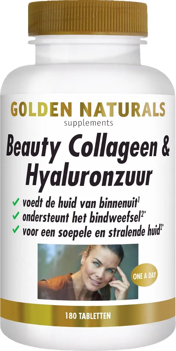 Golden Naturals Collageen & Hyaluronzuur 180 tabletten