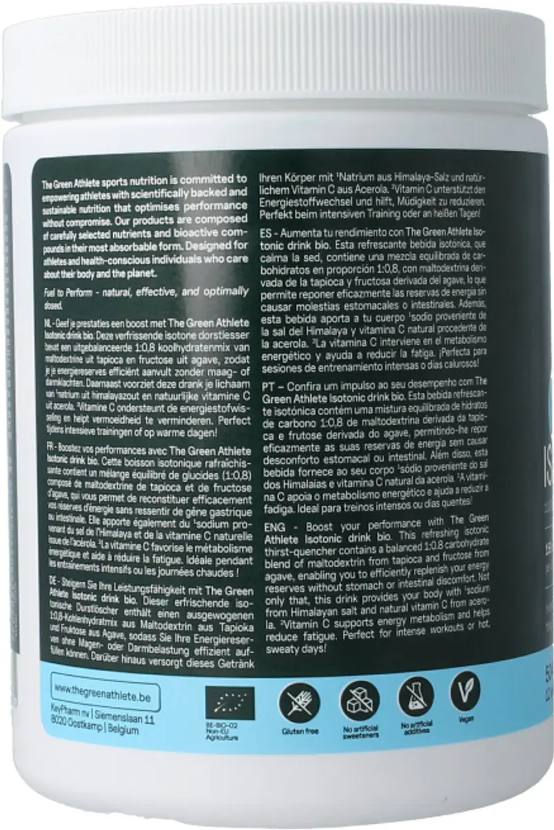 The Green Athlete Isotonic Drink Bio 504g