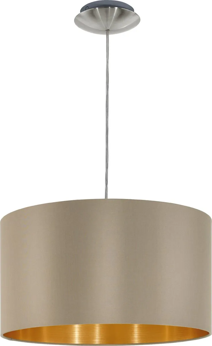 Eglo Maserlo Hanglamp 1 Licht Ø38cm - Taupe/Goud