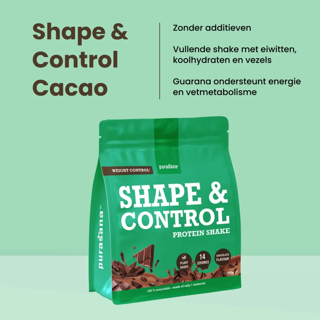Purasana Shape & Control Vegan Protein Chocolade 350g