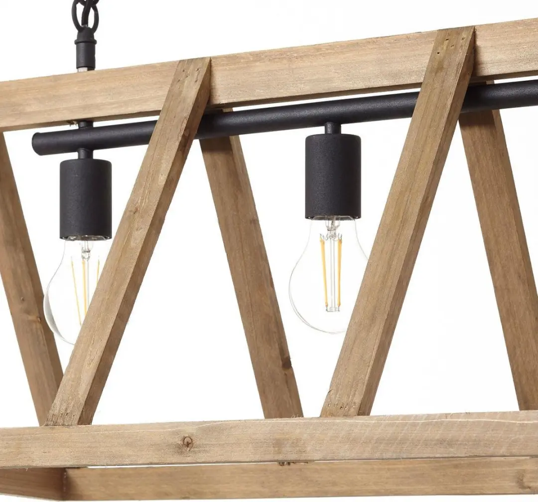 Brilliant Matrix Nature Hanglamp 240W - Antiek Hout