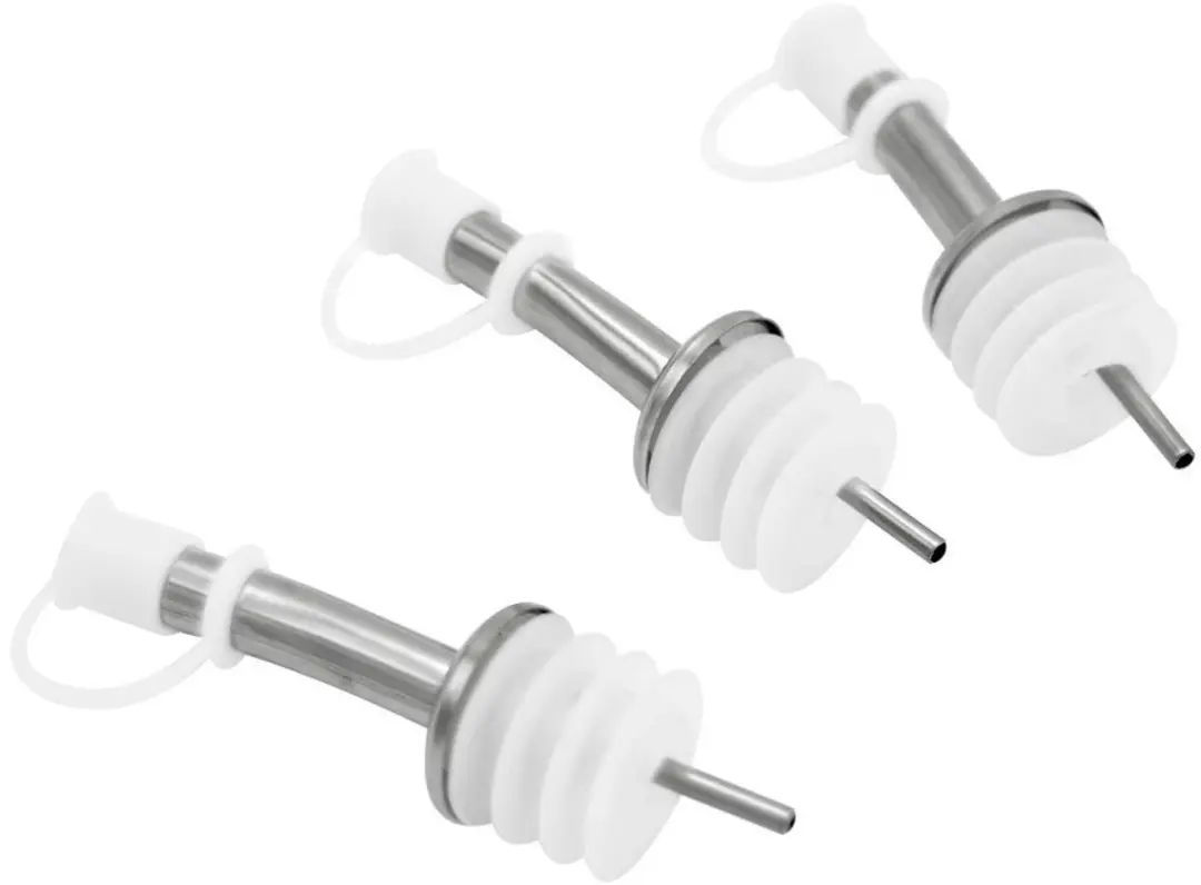 Orion Roestvrijstalen Flessendispensers 120429 - 3 Stuks - 10cm - Zilver