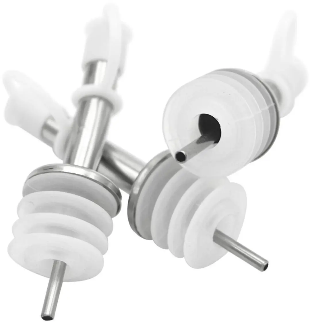 Orion Roestvrijstalen Flessendispensers 120429 - 3 Stuks - 10cm - Zilver