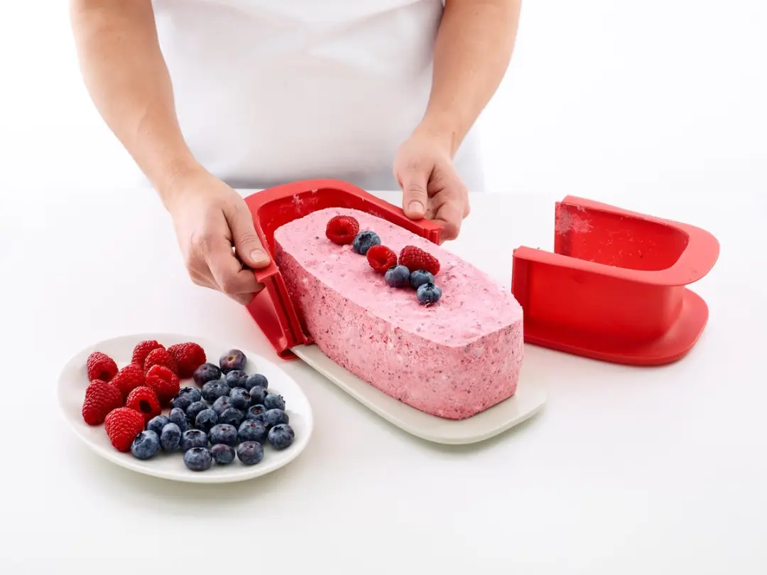 Lékué Springvorm Rechthoek Keramisch Bord 24cm - Rood