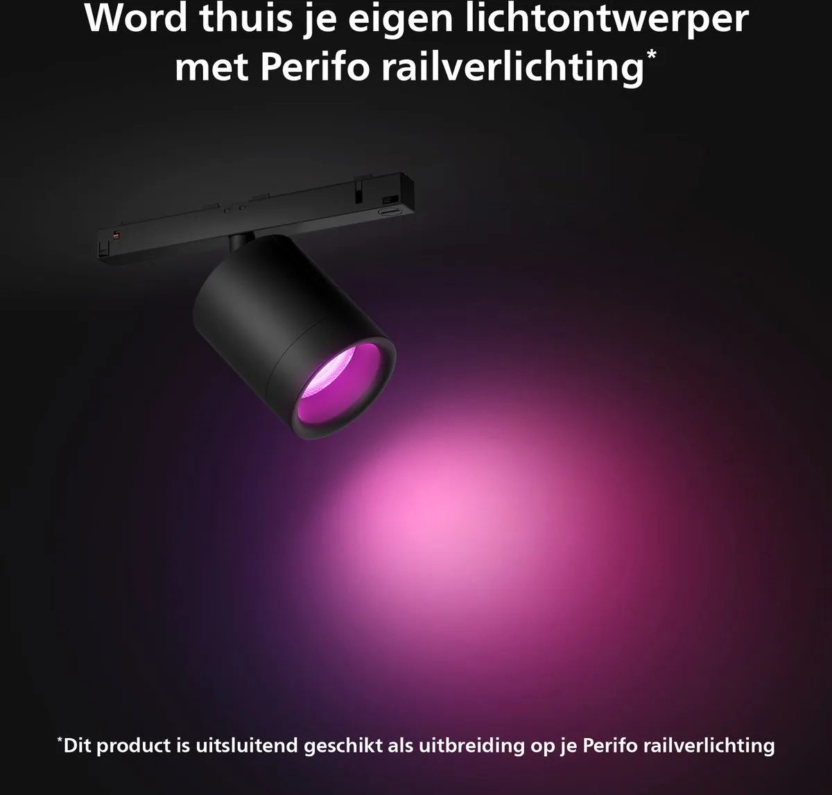 Philips Hue Perifo Opbouwspot - Zwart