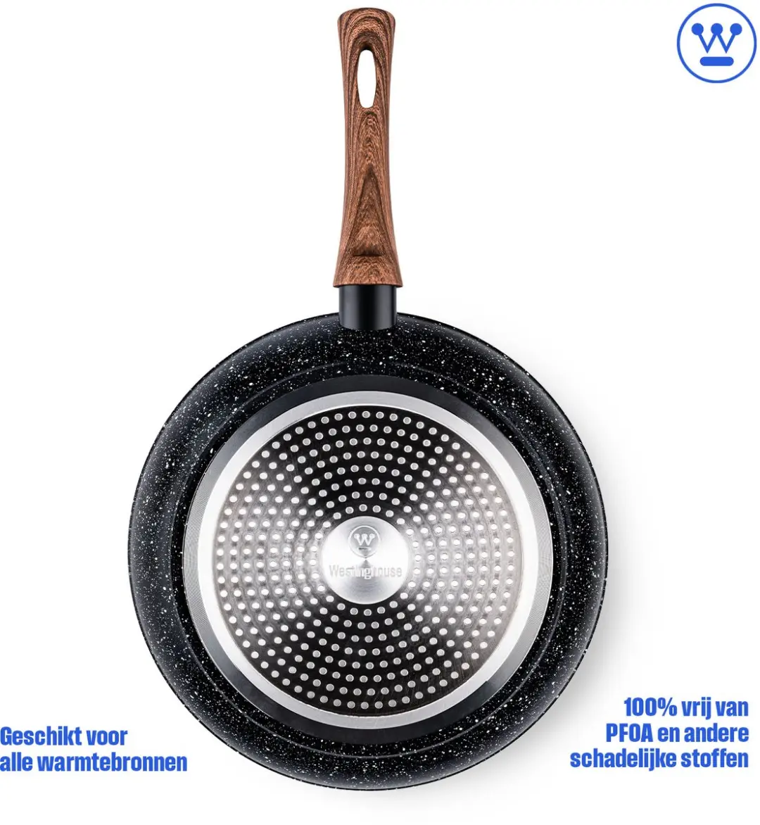 Westinghouse Black Marble Wood Koekenpan 28cm