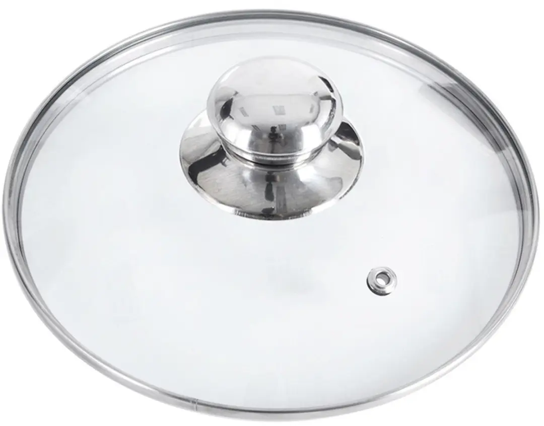 Orion Universeel Glazen Deksel 18cm - Hittebestendig - Transparant/Zilver