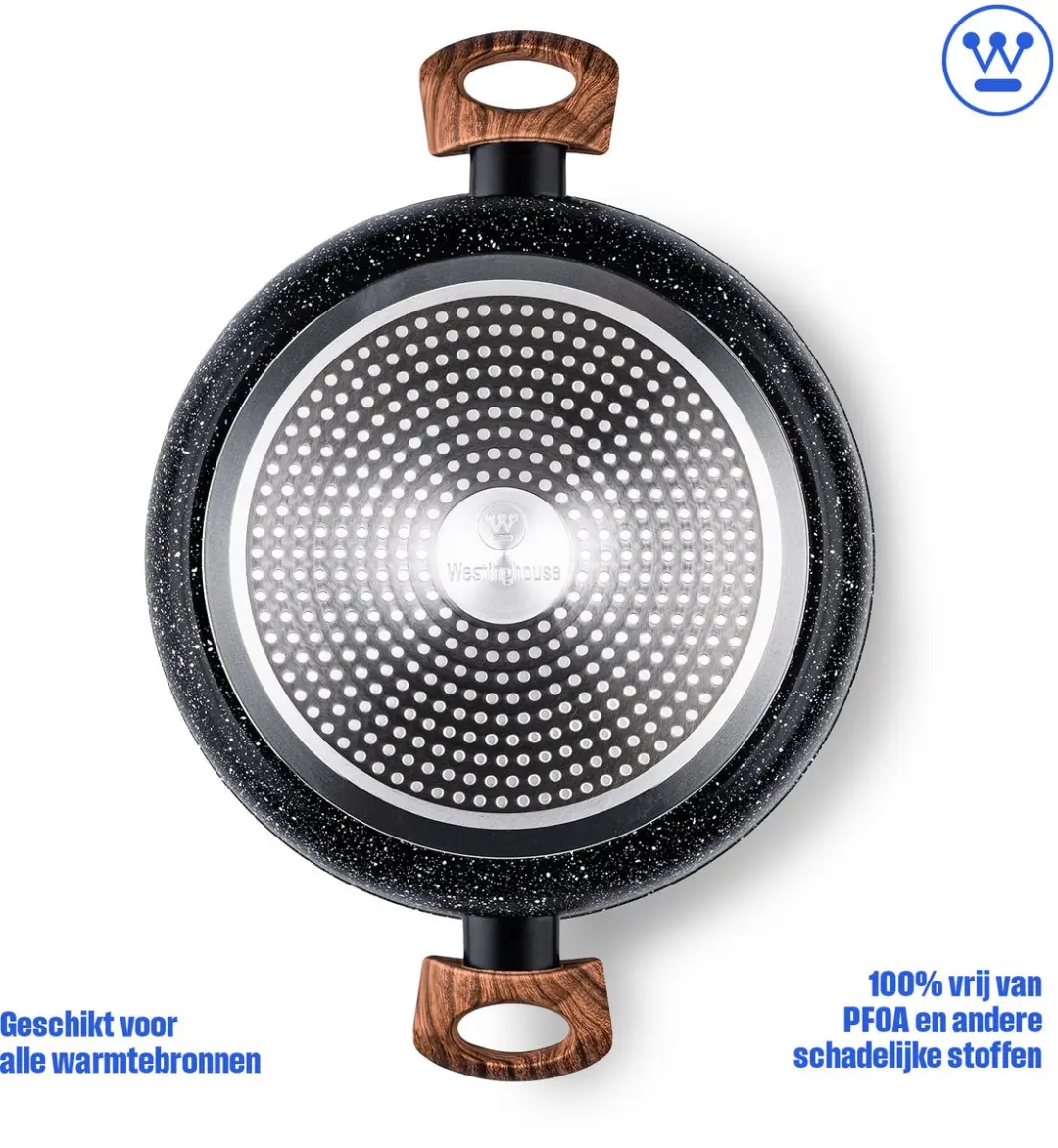 Westinghouse Hapjespan Ø28cm Inductie - Zwart Marmer
