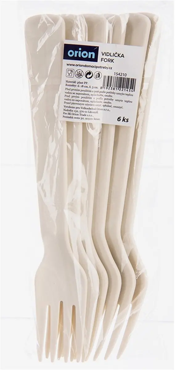 Orion Tafelvorken Crème 18cm - 6 Stuks
