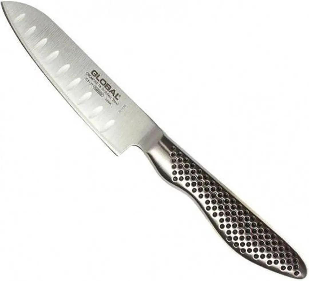 Global GS57 Santokumes 11cm - Kuiltjes - Chroom/Zwart