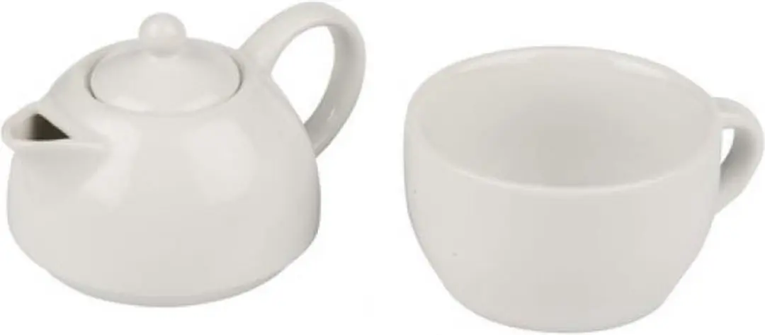 Alpina Thee- en koffieset Porselein Wit - 2-delig