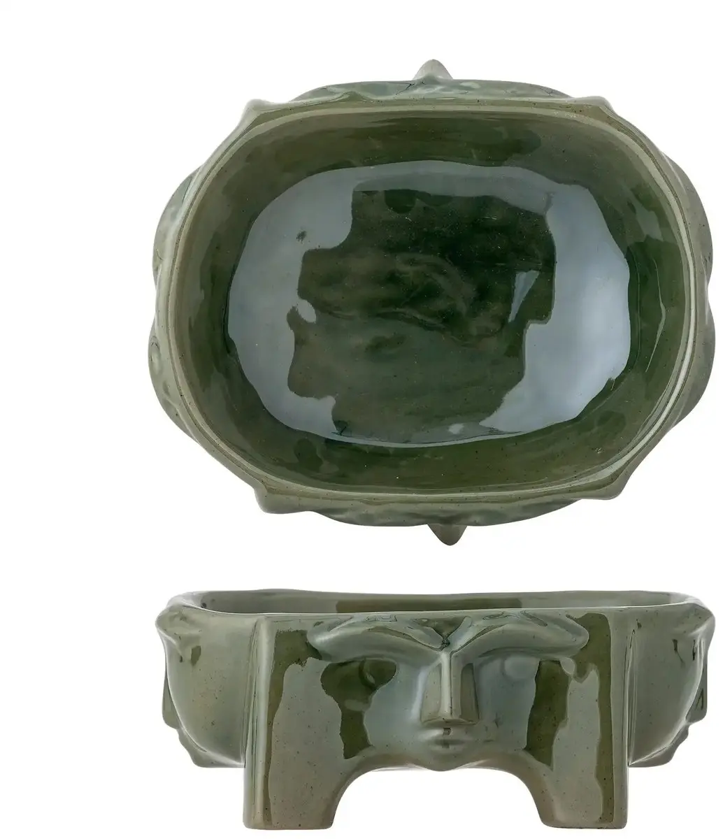 Bloomingville Schaal Amilia Aardewerk - 21cm - Groen - afbeelding 6 van 6