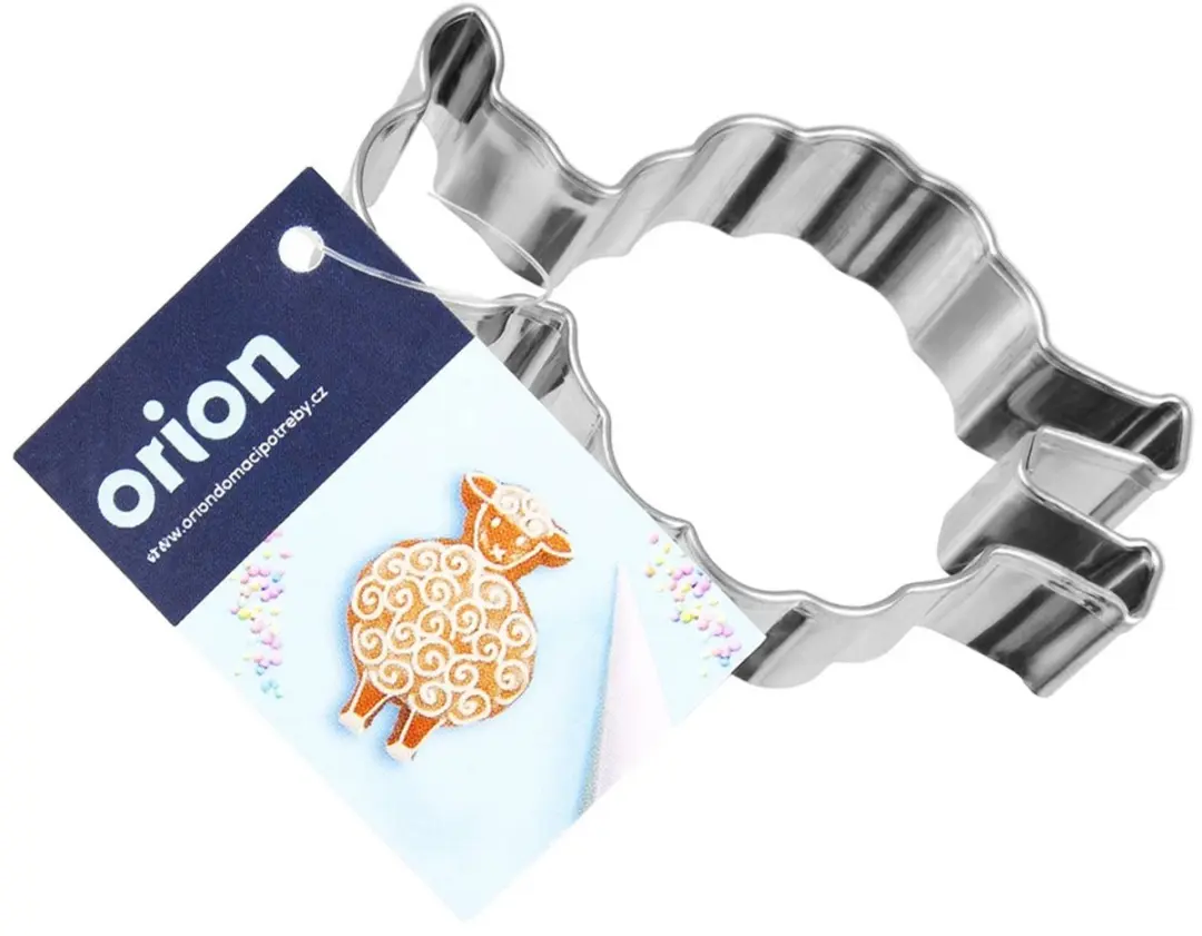 Orion Stalen Koekjesvorm Schaap 7cm - Zilver