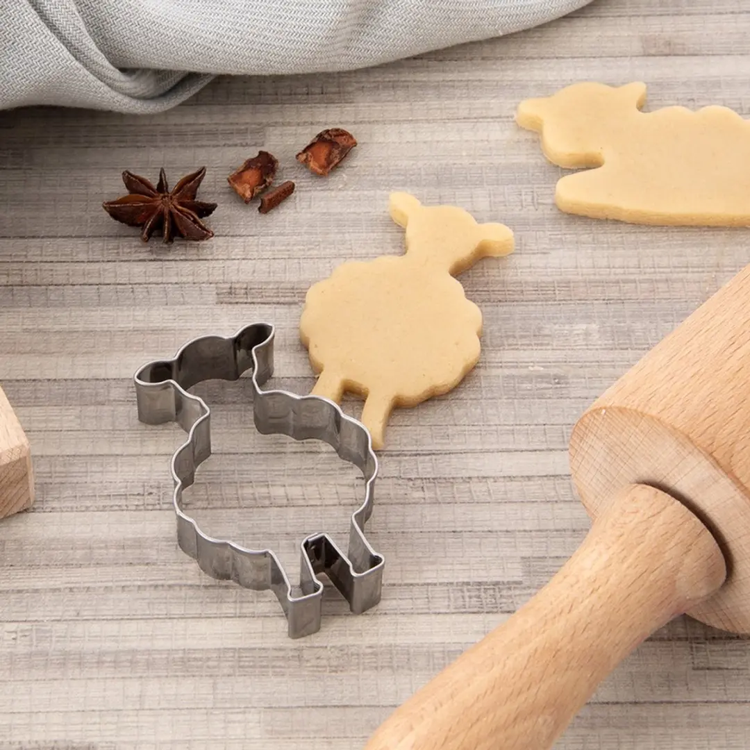Orion Stalen Koekjesvorm Schaap 7cm - Zilver