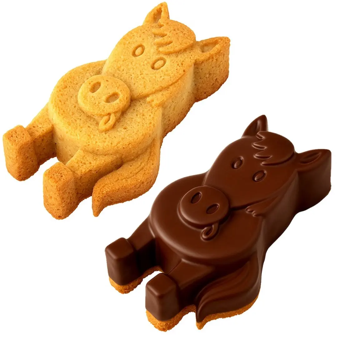 Orion Silicone Paardvorm 19x10x4cm - Bruin