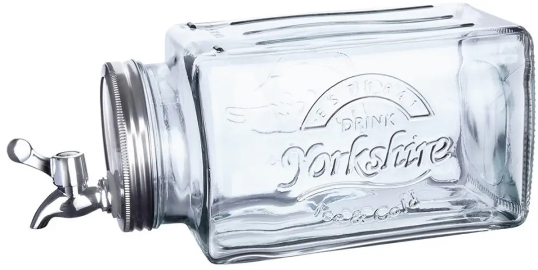 Orion Glazen Drankdispenser 3,5L - Zilver