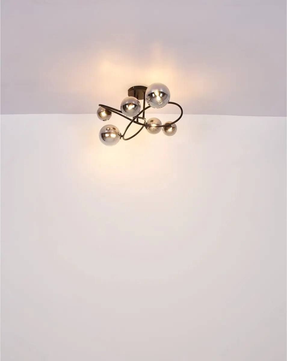 Globo Riha Hanglamp 6xG9 - Zwart