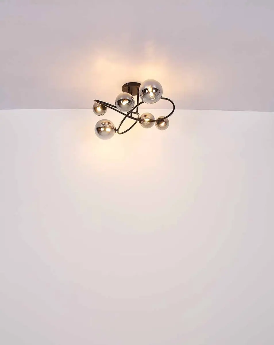 Globo Riha Hanglamp 6xG9 - Zwart