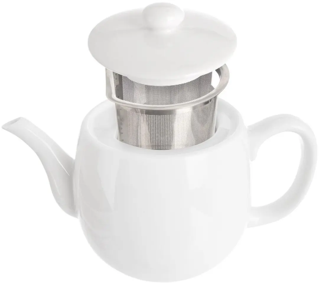 Orion Mona Porseleinen Theepot 700ml - Wit - 2 Stuks