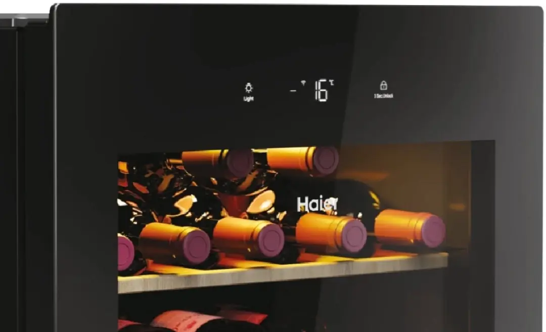 Haier HWS34GGH1 Wijnkoelkast 34 Flessen - Zwart