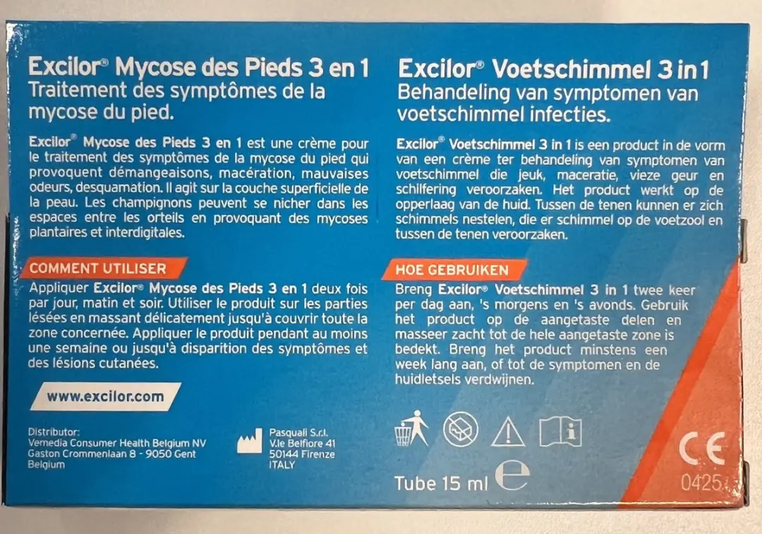 Excilor Voetschimmel 3 in 1 15ml