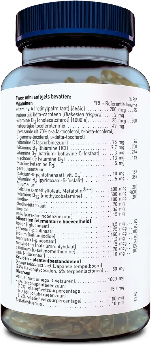 Orthica Multi 65+ Multivitamine 60 Softgels