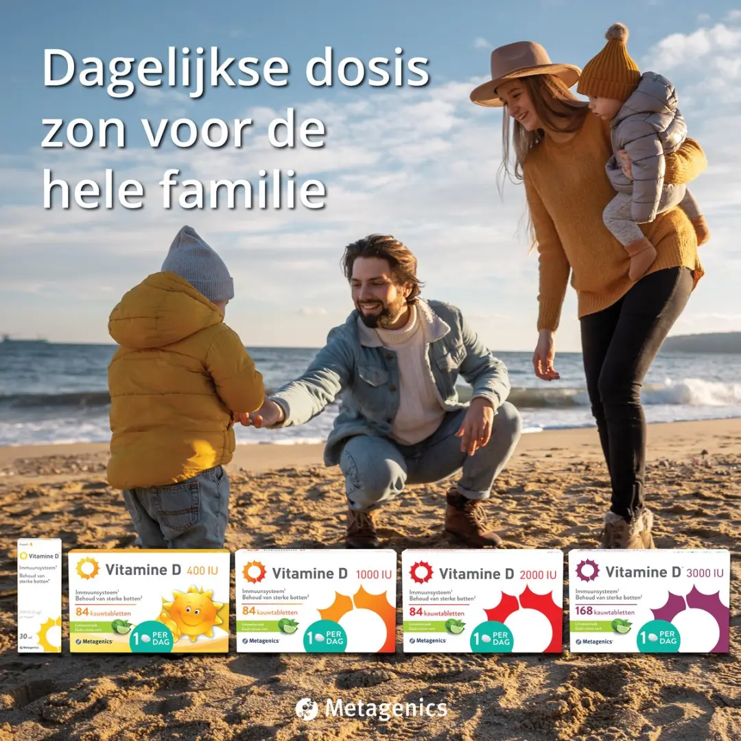 Metagenics Vitamine D3 2000IU Kauwtabletten 84 Stuks - Limoensmaak