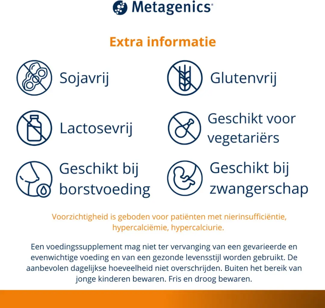 Metagenics Vitamine D3 2000IU Kauwtabletten 84 Stuks - Limoensmaak