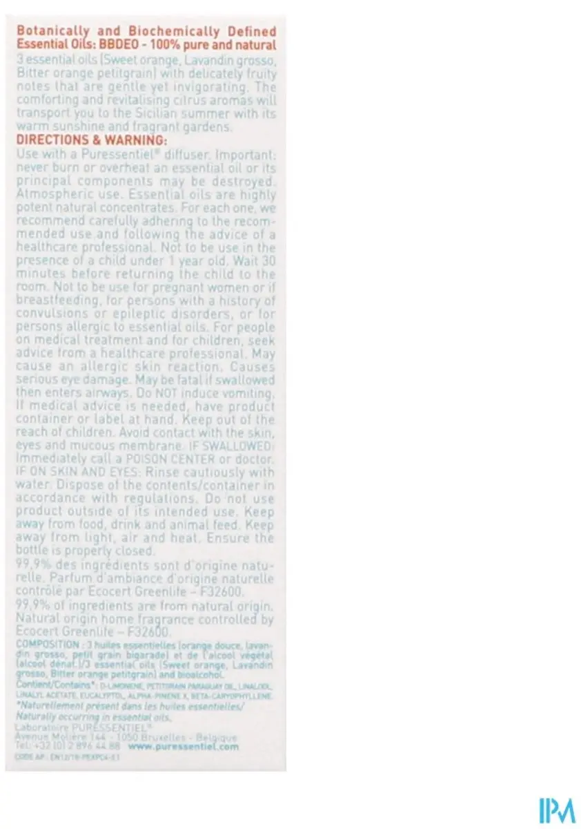 Puressentiel Etherische Olie Verstuiving Sicilië 30ml