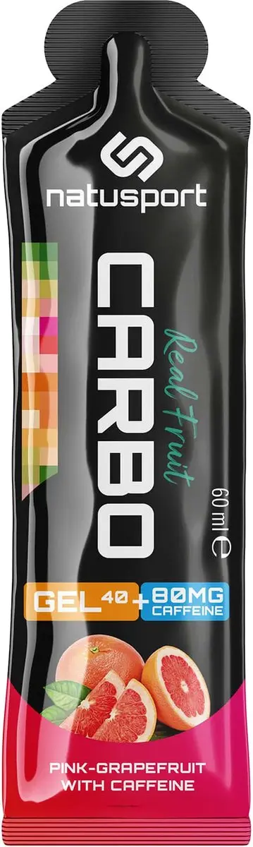 Natusport Real Fruit Carbo Gel Pink Grapefruit - 12 Stuks