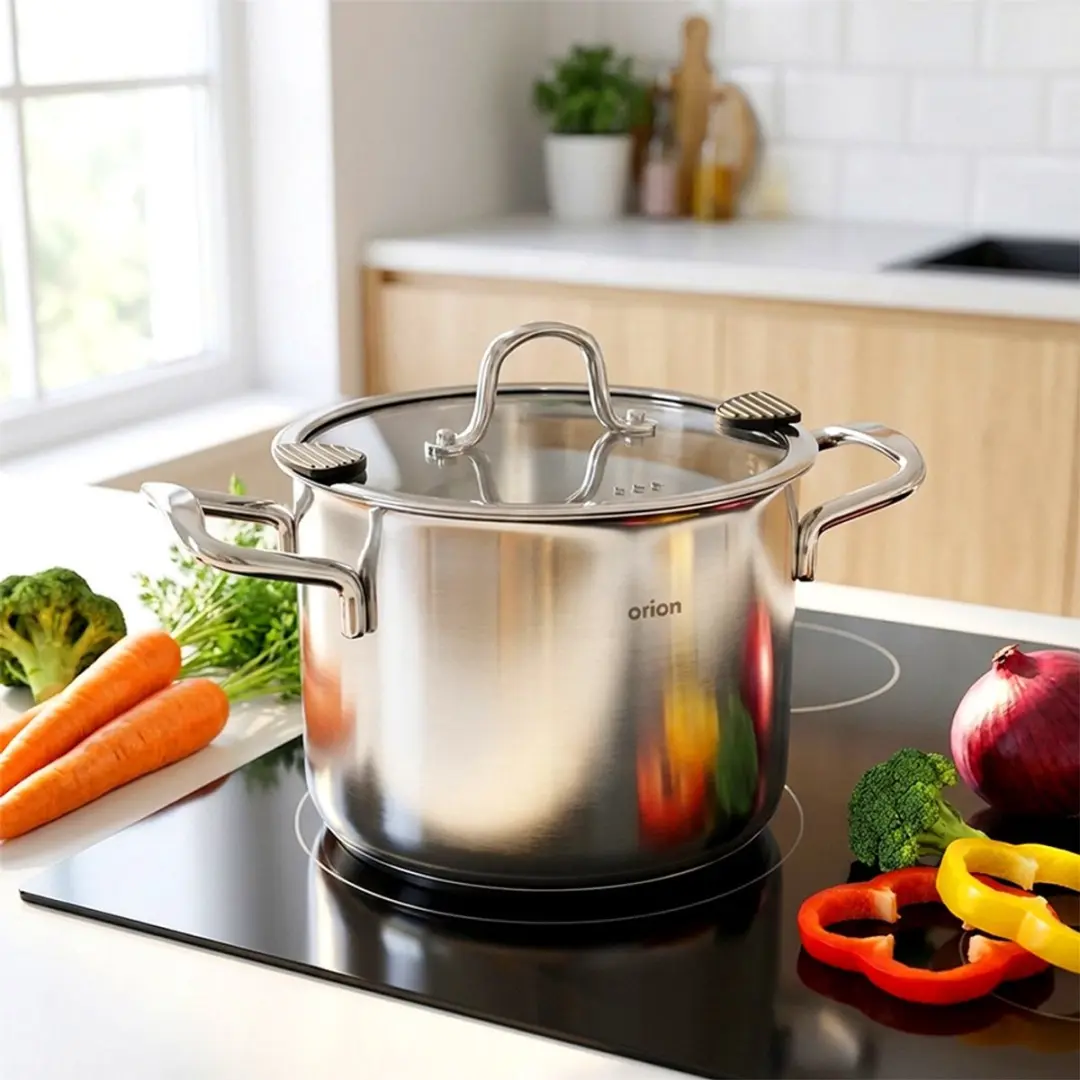 Orion Kookpan 18cm 3,5L - Edelstalen Soeppan - Zilver