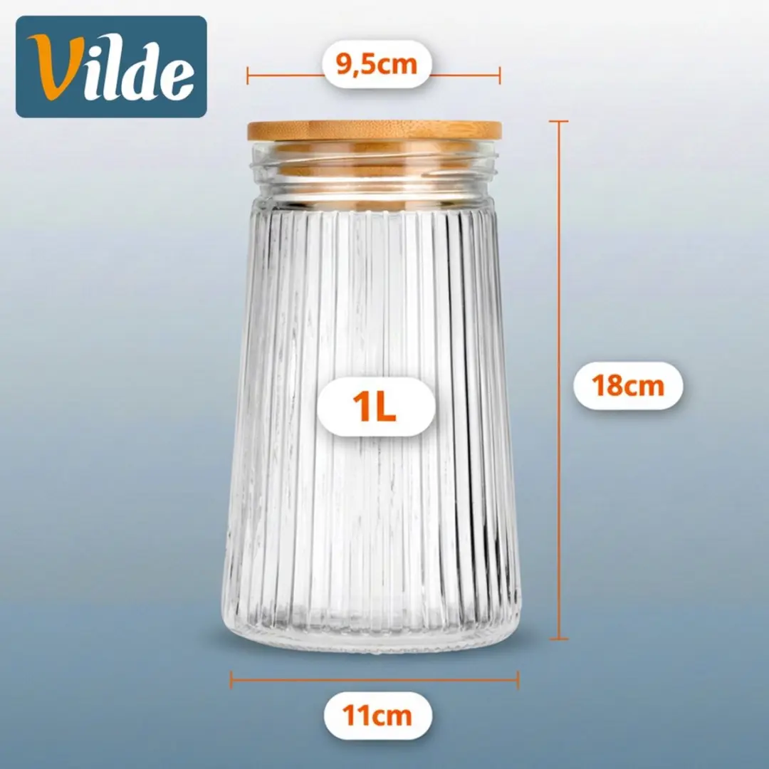 Orion Glazen Voedselcontainer 1L - Transparant