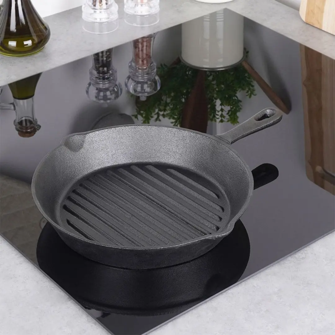 Orion Gietijzeren Grillpan 24cm - Inductie & Oven