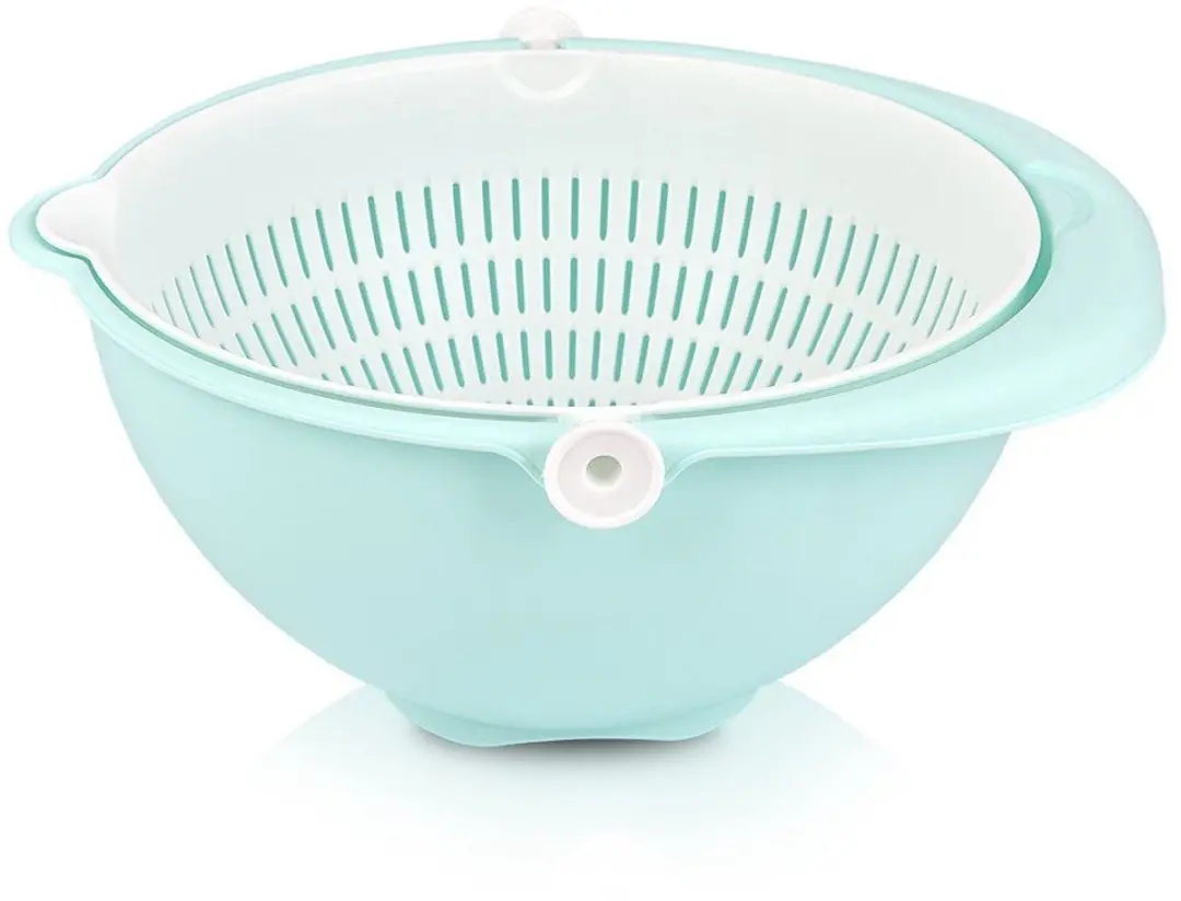 Orion Draaiende Keukenzeef 25cm - BPA-vrij - Grijs/Wit