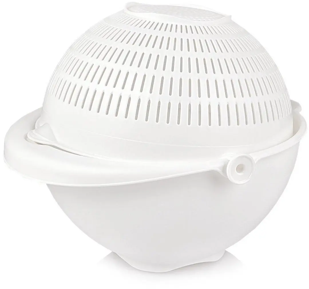 Orion Draaiende Keukenzeef 25cm - BPA-vrij - Grijs/Wit