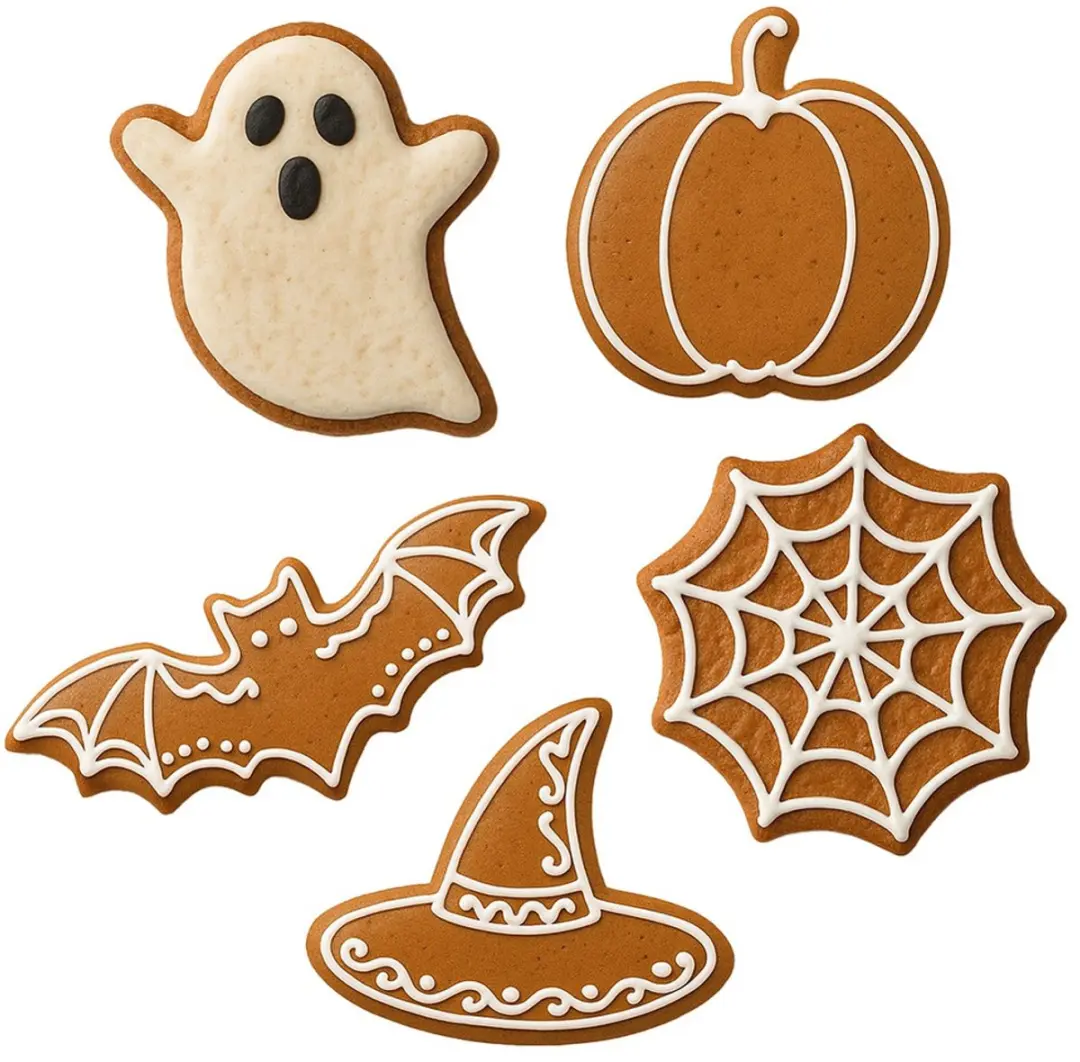 Orion Halloween Koekjessnijders - 5 Stuks Zilver