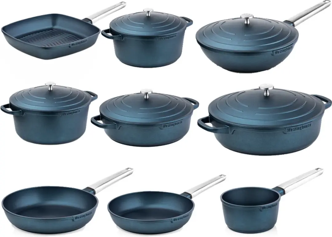 Westinghouse Performance 9-delige Pannenset - Inductie - Blauw