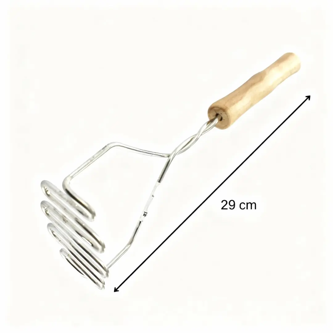Fackelmann Wood Edition Aardappelstamper - Roestvrij staal/Hout