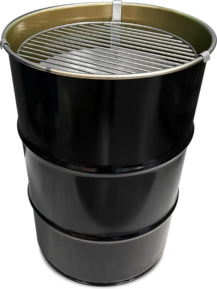 Barrelkings Small Houtskoolbarbecue - Ø38cm - 6 Hamburgers - Zwart