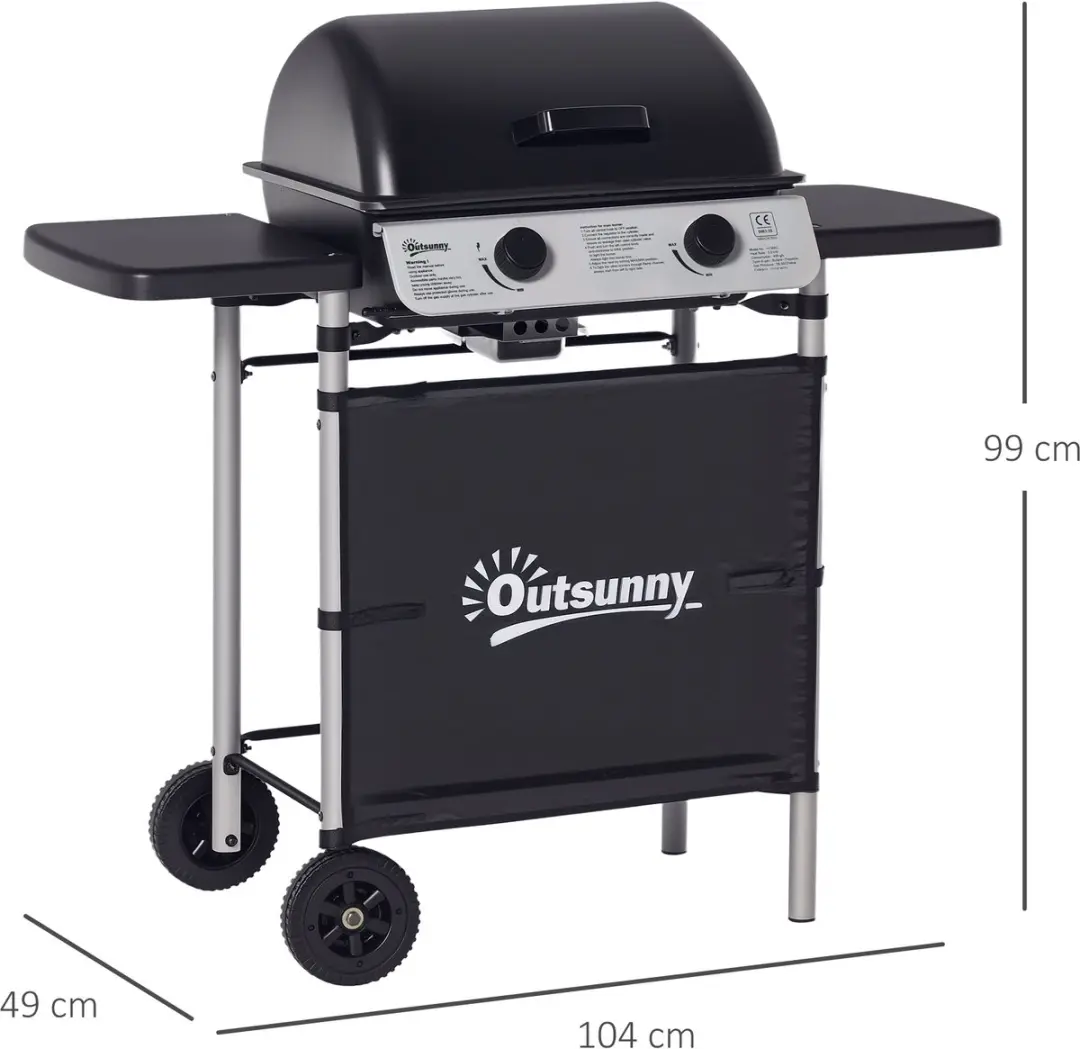 Outsunny Gasgrill - Zwart