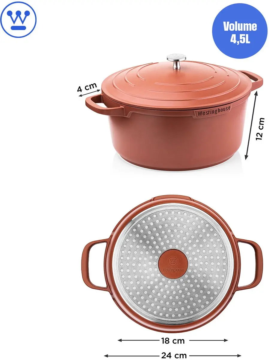 Westinghouse Performance Braadpan 4L - Ø24cm - Rood