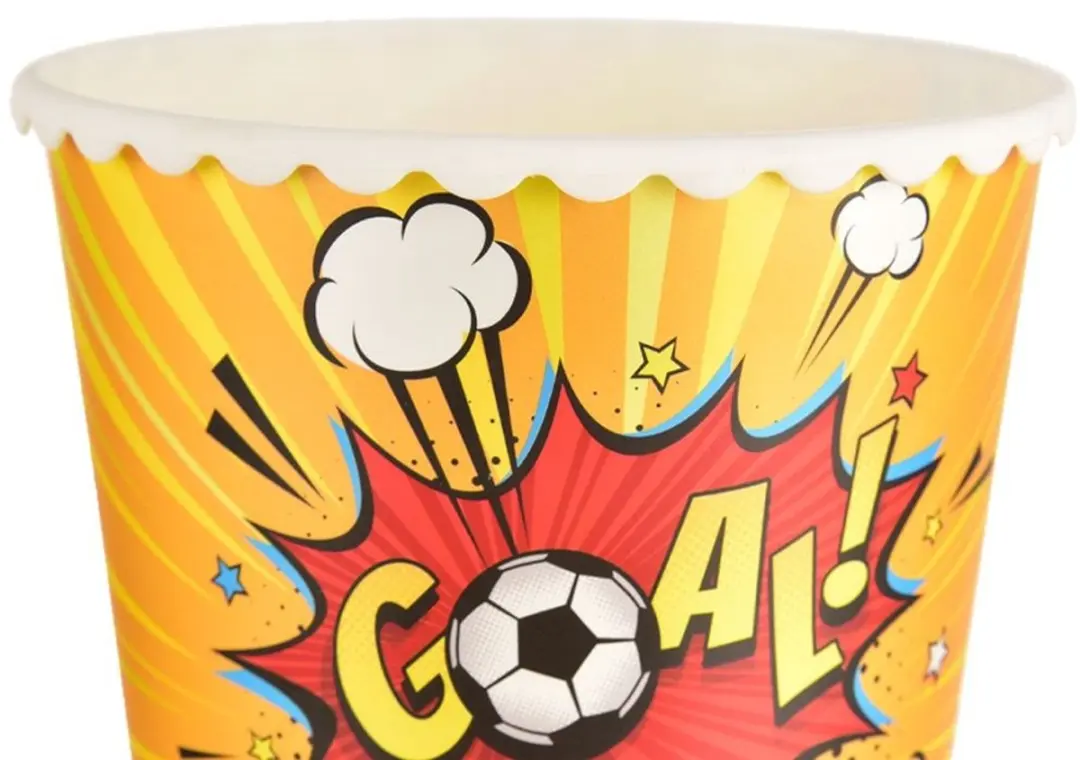 Orion Serveerkom 2,3L - Voetbalthema - Geel/Rood/Wit