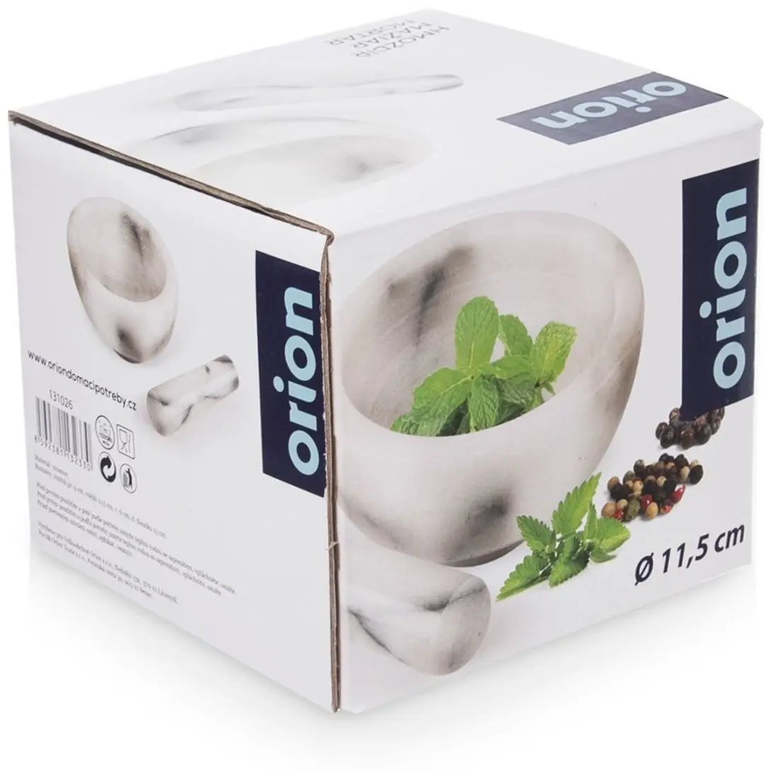 Orion Marmeren Vijzel 11,5cm - Grijs - 2 Stuks