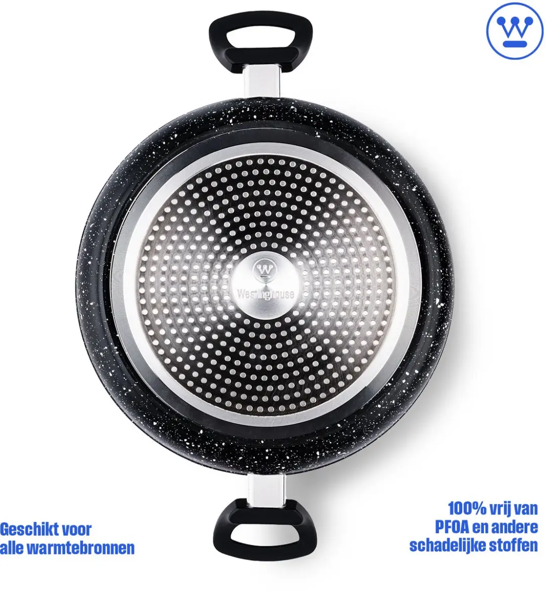 Westinghouse Hapjespan Ø28cm Inductie - Zwart Marmer