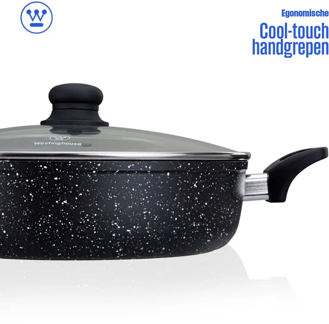 Westinghouse Hapjespan Ø28cm Inductie - Zwart Marmer