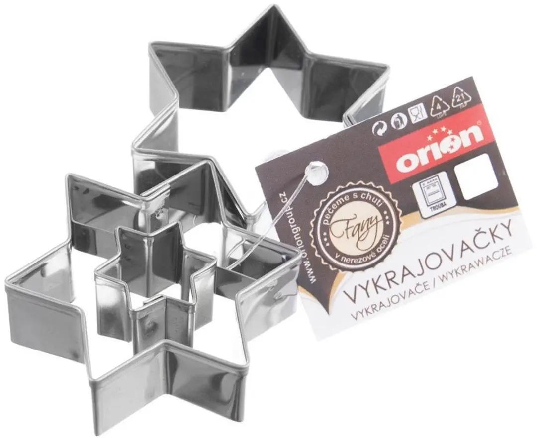 Orion Stalen Ster Koekjesuitstekers - Set van 2