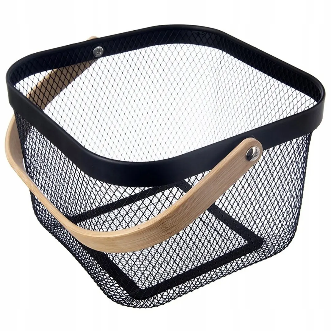 Orion Radka Metalen Mand - 27x24,5x17,5cm Zwart