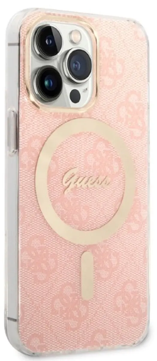 GUESS MagSafe Roze Etui iPhone 13 Pro Max - Inductielader - afbeelding 6 van 6