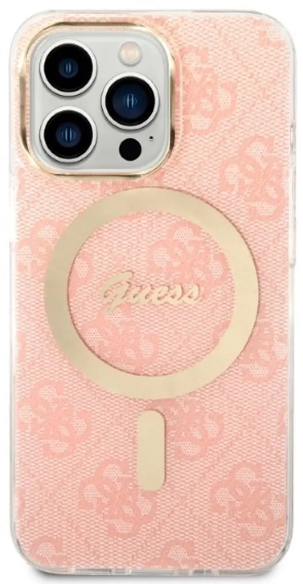 GUESS MagSafe Roze Etui iPhone 13 Pro Max - Inductielader